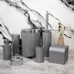 سرویس 5 پارچه طرح ایکیا طوسی کروم کد K03