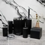 سرویس 5 پارچه طرح ایکیا مشکی کروم کد K06
